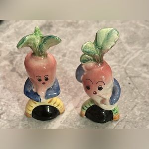 Vintage Vegetable “Veggies Beta and Caro Tene” Salt & Pepper Shaker Set